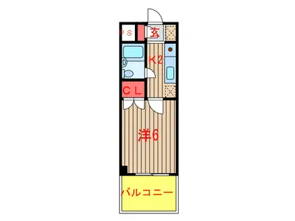 アミー習志野台(1K/4階)の間取り写真