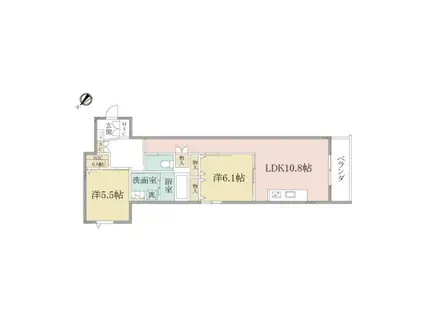 ヘーベルVILLAGEひばりが丘ヘーベルヴィレッジひば(2LDK/3階)の間取り写真