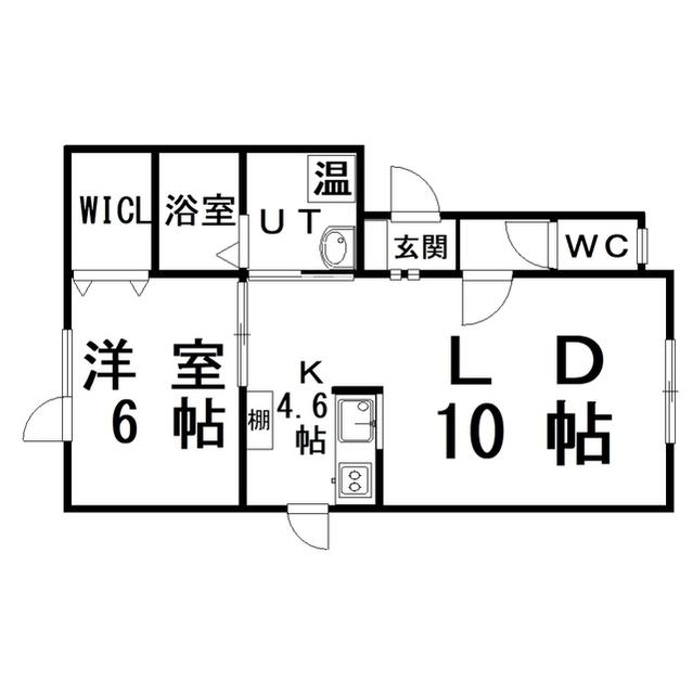 ARBRE I(1LDK/2階)の間取り写真