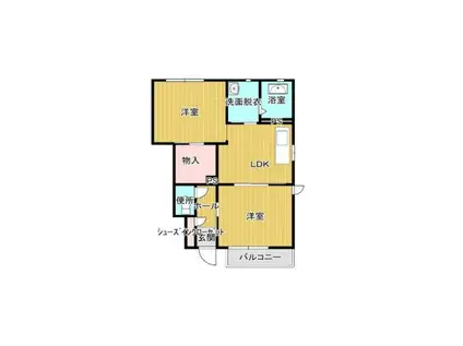 ブランシェ近藤 A B(2DK/1階)の間取り写真