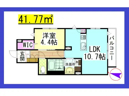 AF フェリーチェ湘南台(1LDK/3階)の間取り写真