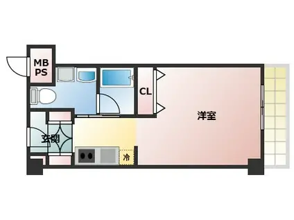 マインズ・コム高槻天神(ワンルーム/3階)の間取り写真