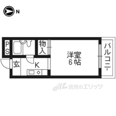 寿苑ビル(1K/3階)の間取り写真