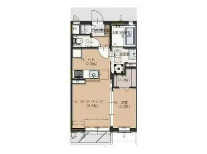 すまいる(1SK/1階)の間取り写真