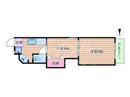 REGALO新森B棟(2K/2階)の間取り写真