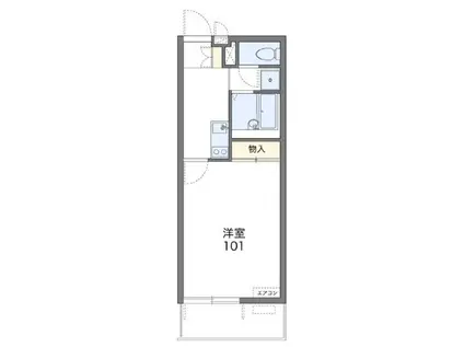 レオネクストカーサ川口飯塚(1K/2階)の間取り写真