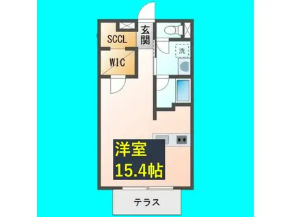 ルミナスパレス名駅(ワンルーム/2階)の間取り写真