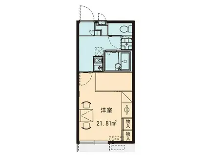 レオパレスパル北方III(1K/1階)の間取り写真