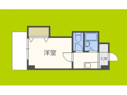 ノルデンハイム柴島(1K/1階)の間取り写真