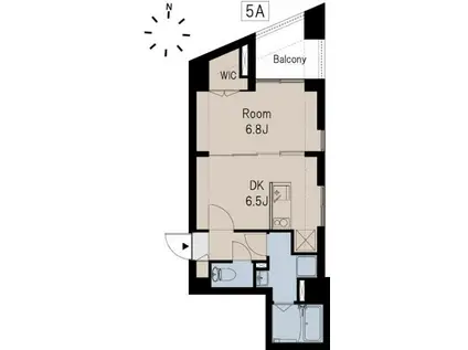 BUCK WHEAT TANAKA(1DK/5階)の間取り写真