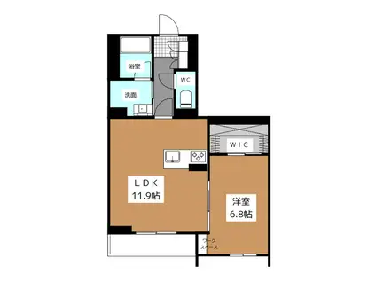 A CLOUD RESIDENCE(1LDK/2階)の間取り写真