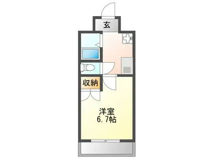 リヴェール56(1K/5階)の間取り写真