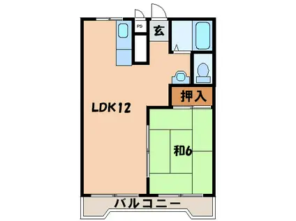 Gフォータン18(1LDK/3階)の間取り写真