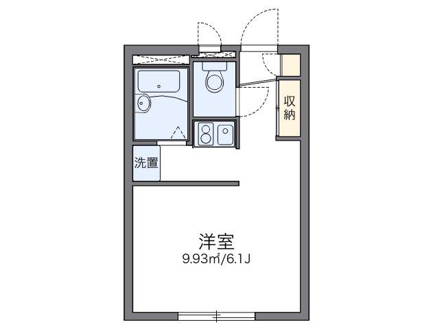 レオパレスアクア(ワンルーム/2階)の間取り写真