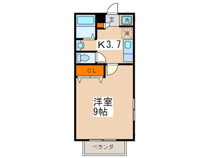 アプリコットハウス(1K/2階)の間取り写真