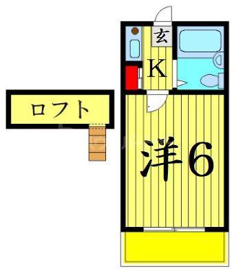 カーサ青砥(1K/2階)の間取り写真