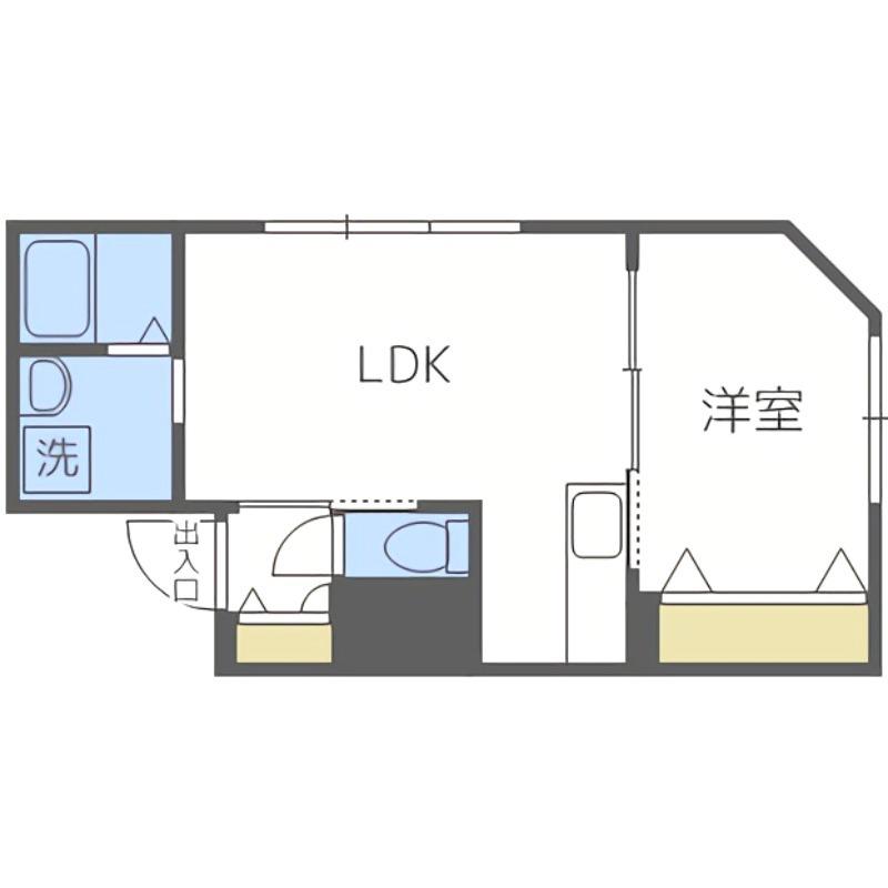 グランマーチ中島公園(1LDK/5階)の間取り写真