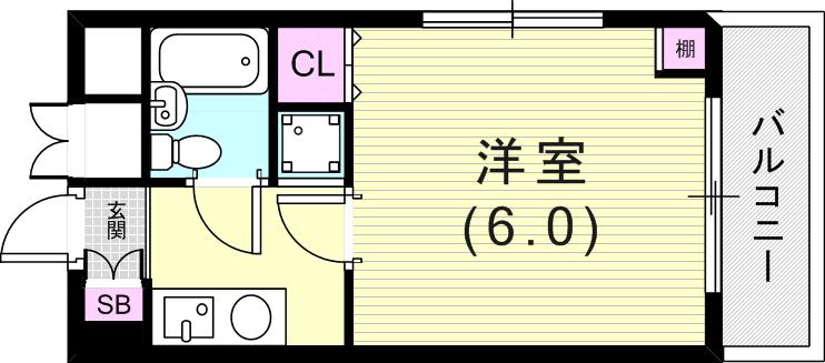 プラーフ上沢(1K/3階)の間取り写真