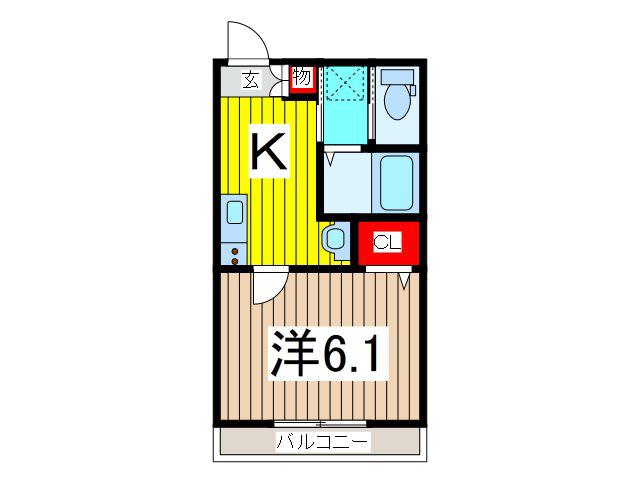 RAG DOLL(1K/1階)の間取り写真