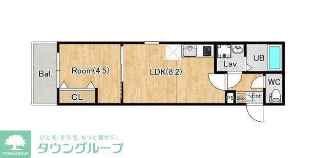 ジーメゾン青梅新町(1LDK/1階)の間取り写真