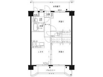 GRANDO DE OSHIMA(2LDK/2階)の間取り写真