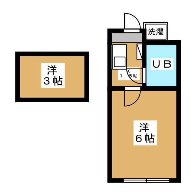 エクセル1(1K/1階)の間取り写真