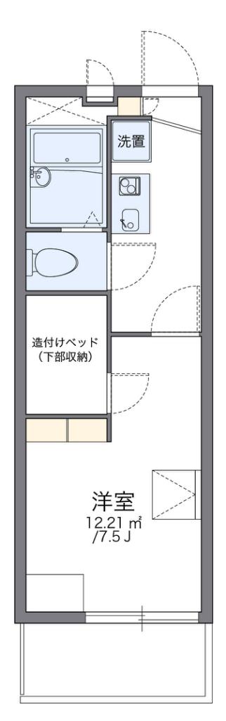 レオパレスアットホーム(1K/3階)の間取り写真