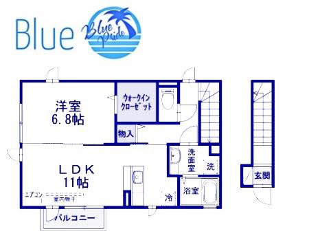 ノア・アン(1LDK/2階)の間取り写真