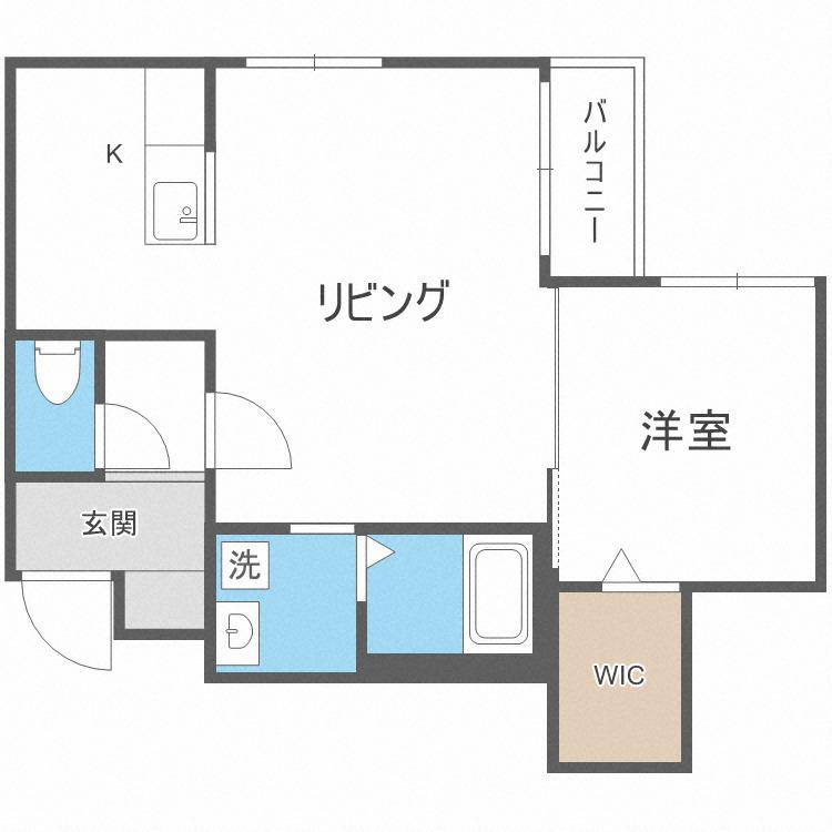 CREA ノース15A(1LDK/4階)の間取り写真