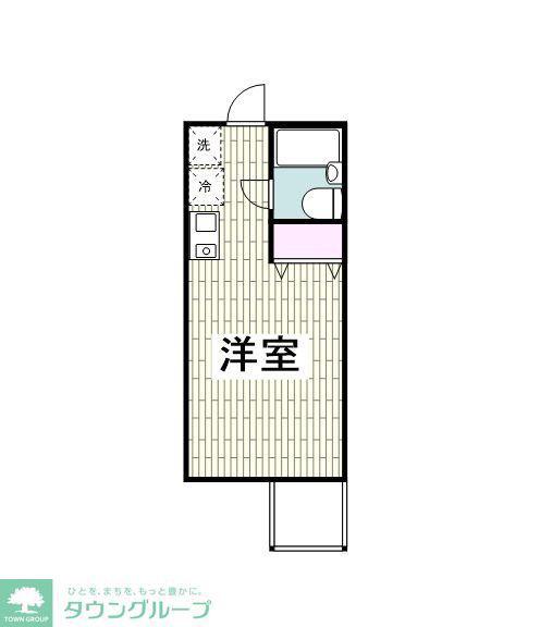 晴嵐マンション(ワンルーム/2階)の間取り写真