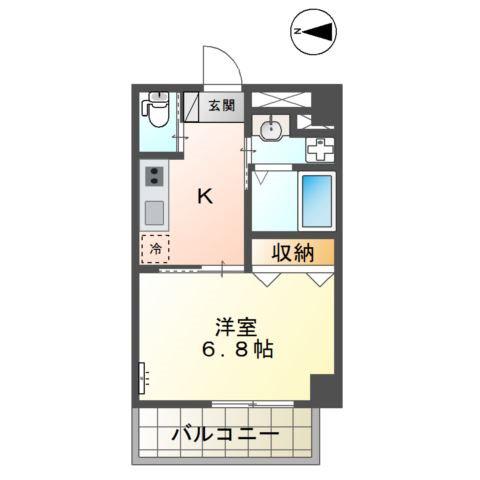 A&M FELICIE(1K/2階)の間取り写真