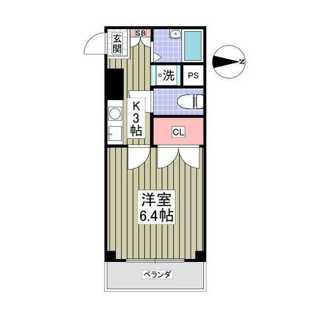 川口プラザE(1K/1階)の間取り写真