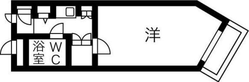 ペルセウス麻生(1K/3階)の間取り写真