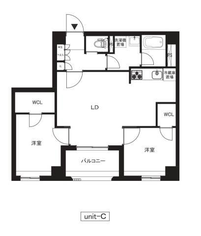 LA CASA(2LDK/2階)の間取り写真