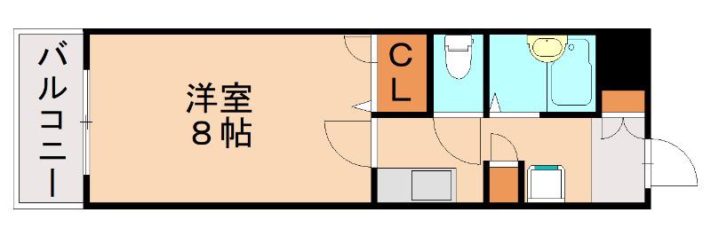 ヴィラ21(1K/2階)の間取り写真
