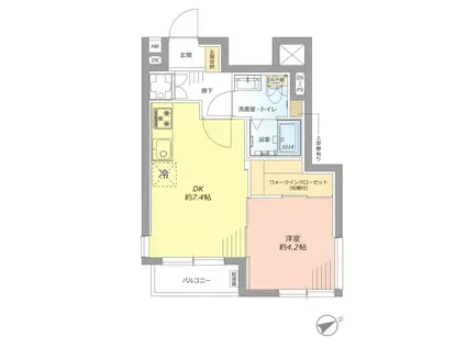 第2高円寺ダイヤモンドマンション(1LDK/6階)の間取り写真