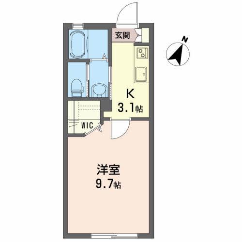 シャーメゾン前田(1K/1階)の間取り写真