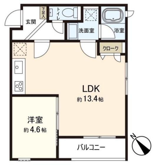 古江樂舎(1LDK/2階)の間取り写真