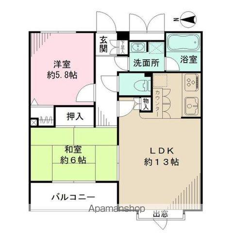 パティオ西池袋III(2LDK/3階)の間取り写真