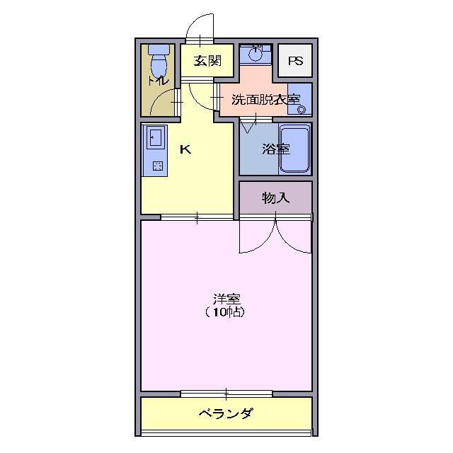 メゾン南星(1K/3階)の間取り写真