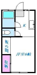 フォレストファミリー毛呂山(1K/1階)の間取り写真