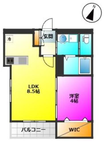 ROBOT HOME 井尻IV(1LDK/1階)の間取り写真