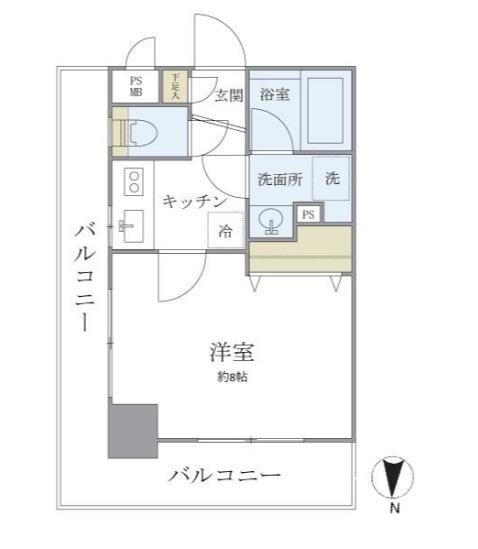 ISM中野坂上(1K/3階)の間取り写真
