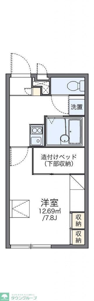 レオパレス武蔵(1K/1階)の間取り写真