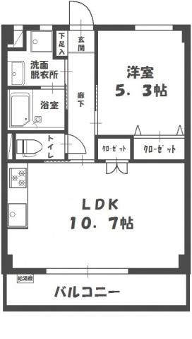 アルファスタイル今(1LDK/2階)の間取り写真