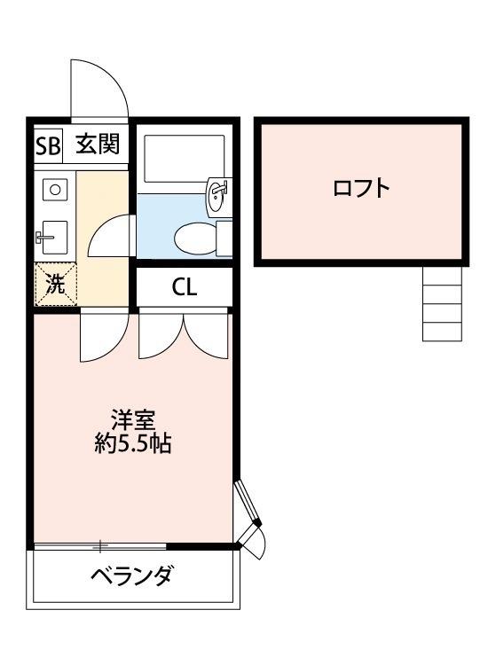 サンクレスト市川(1K/1階)の間取り写真