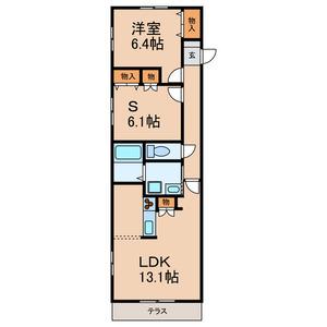 グランドステージ柏(1SLDK/1階)の間取り写真