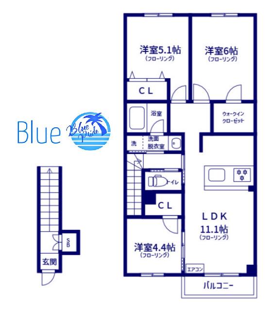 CASA ALIVIO(3LDK/2階)の間取り写真