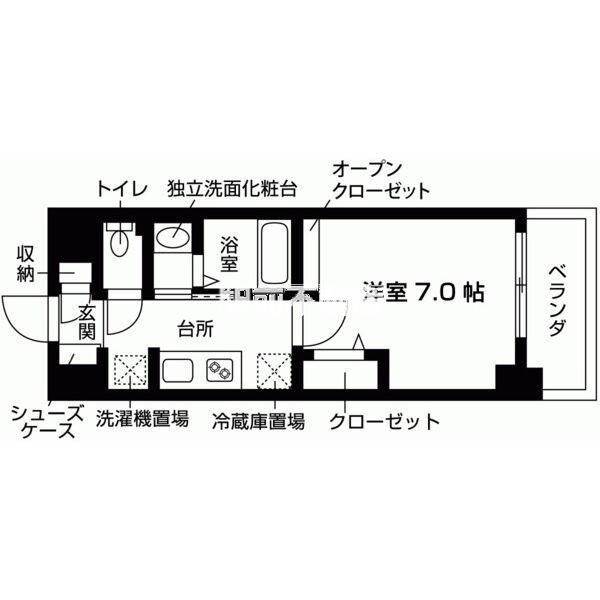 NDG 九産大前 BY NUDGEONE(ワンルーム/7階)の間取り写真