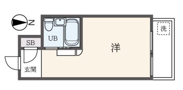 TOP・三軒茶屋第3(ワンルーム/1階)の間取り写真